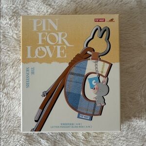 NEW - not opened Letter D Pop Mart Pin for Love Letter Pendant Blind Box Labubu